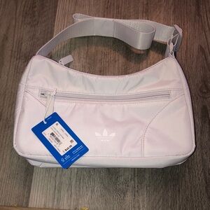 Adidas Originals Classic Nylon Shoulder Bag Dash Grey & White NWT